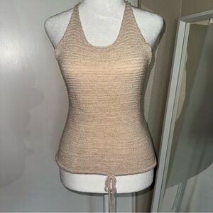 Beige Knit Sweater Top size Large